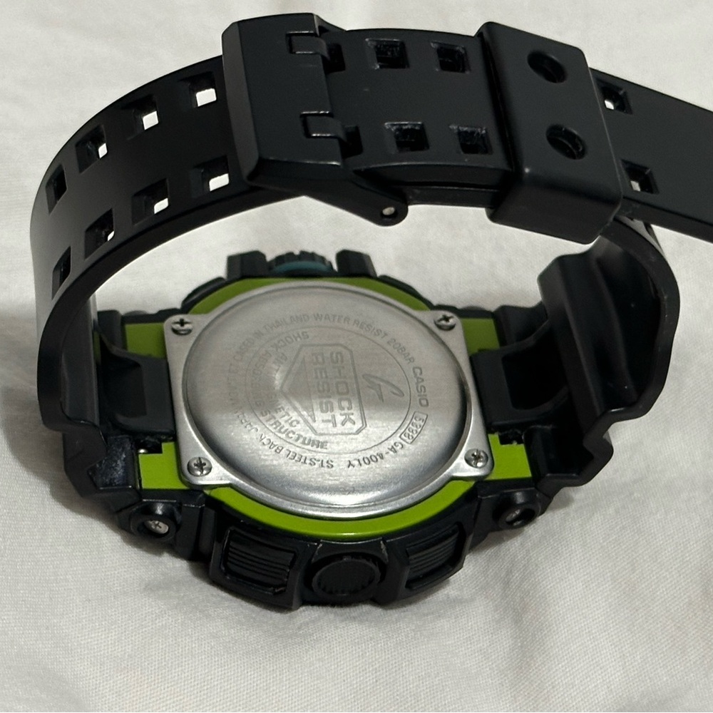 Casio G-Shock Black and Lime Green Watch - Picture 4 of 4